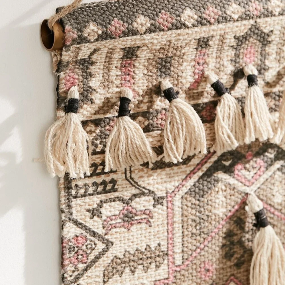 Tassel rug wall hanging tapestry
